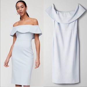 Aritzia Babaton Rudlan Baby Blue Dress